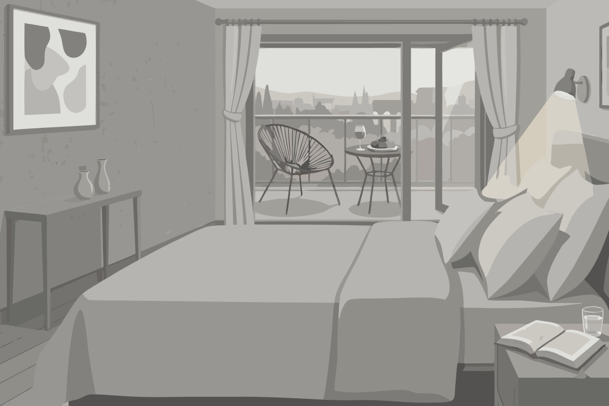 Standard-Apartment mit zwei Schlafzimmern – separates Gebäude